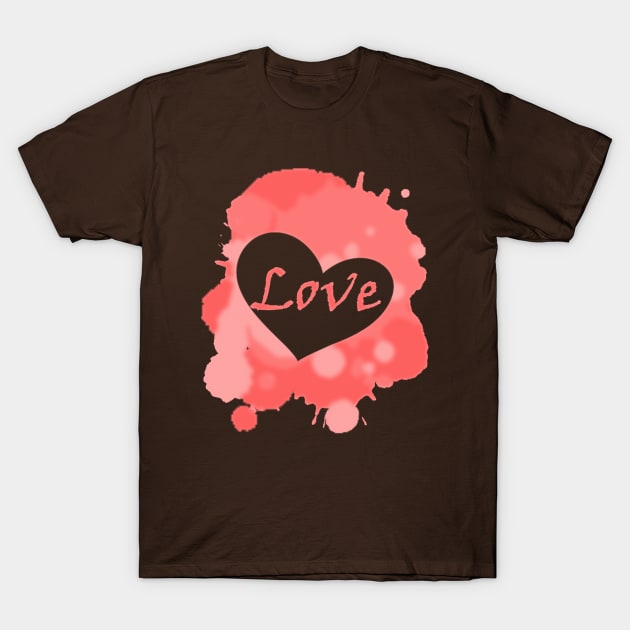 Spattered Love T-Shirt by Not Meow Designs 